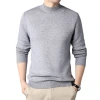 New men's winter solid color semi-high neck imitation cashmere men's knitted sweater, slimming youth base sweater men's wear Item Picture